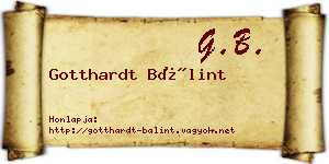 Gotthardt Bálint névjegykártya