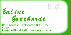 balint gotthardt business card